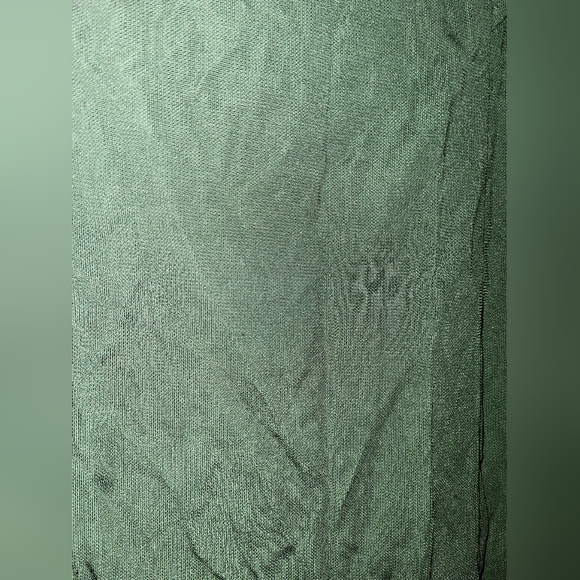 H&M Long Sleeve Ruffle Viscose Top - Hunter Green, Sz: L - Picture 4 of 4